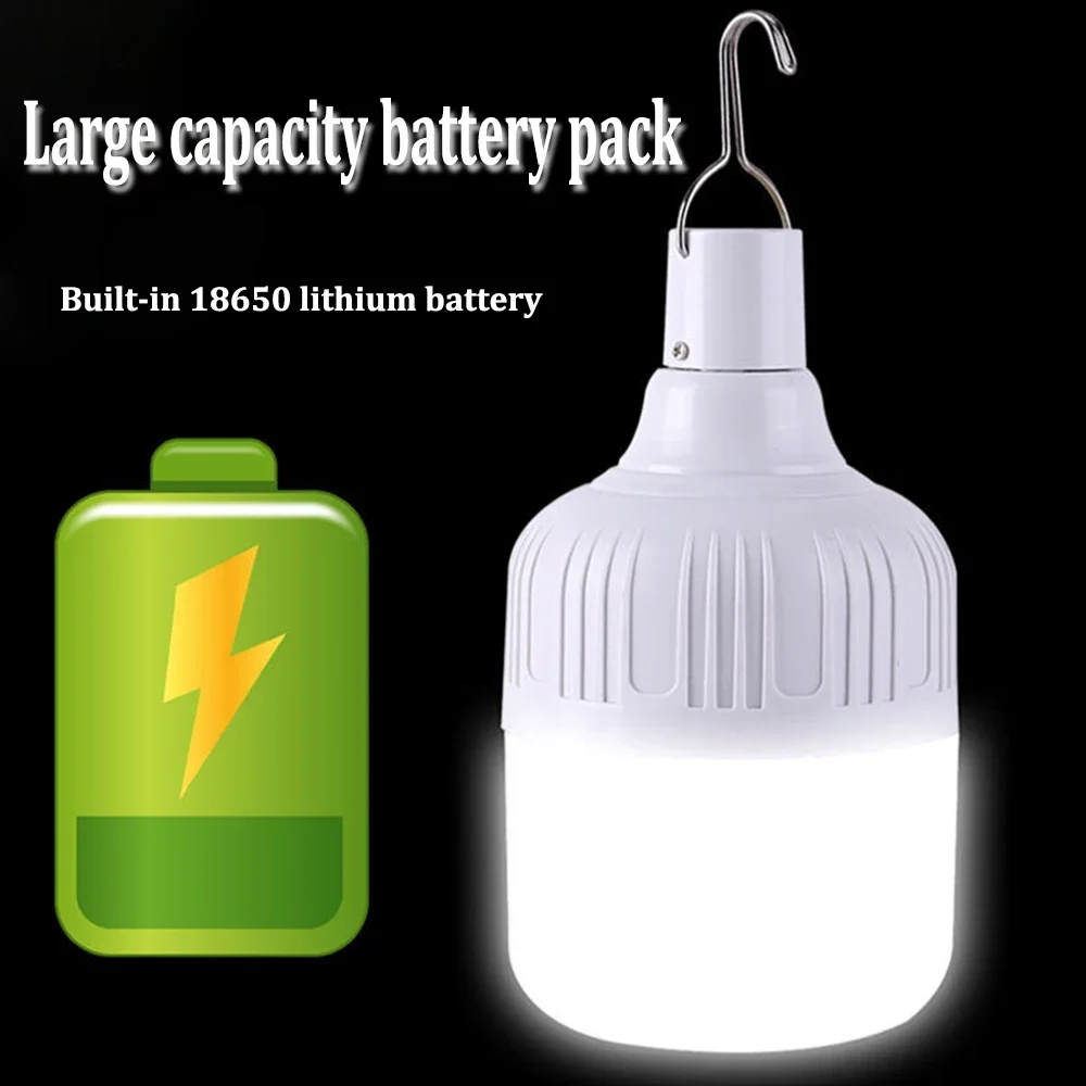 USB Rechargeable Bulb High Power Tent Light Portable LED Lantern Bulbs Camping Light Outdoor Emergency Bulb Stall Lamp