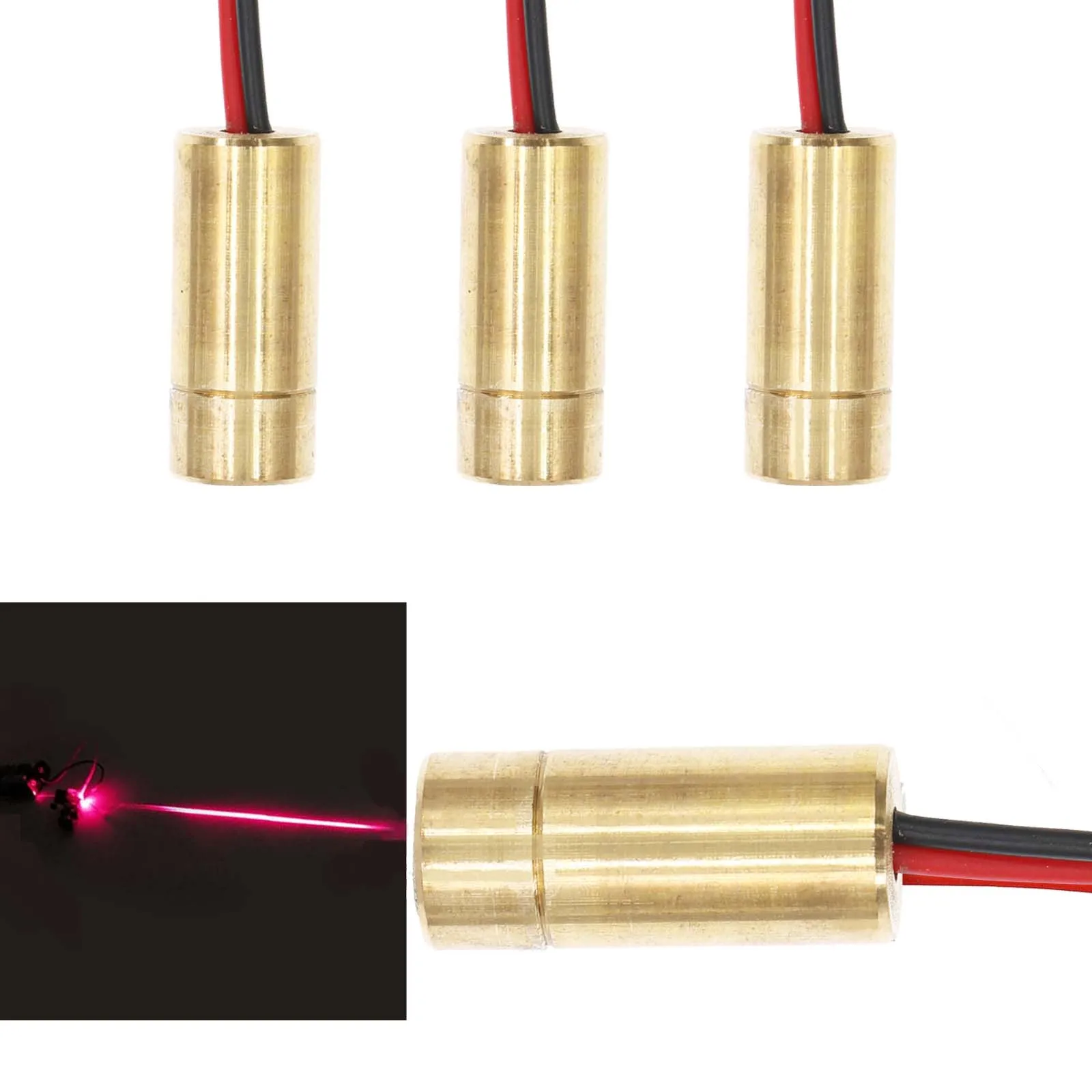 Modulo industriale punto laser 3 pezzi 650nm/linea/linea rossa incrociata 9mm 5mw lunghezza focale regolabile