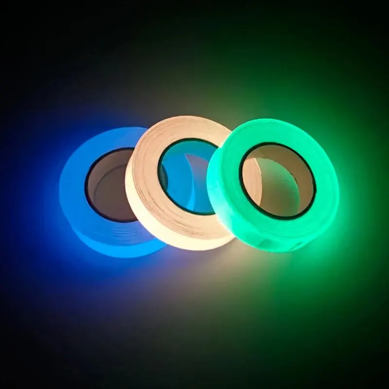 1 rotolo fluorescente autoadesivo Glow-In-The-Dark Tape Light Strip Fire Channel Stage Decoration Safety Exit Warning Stickers