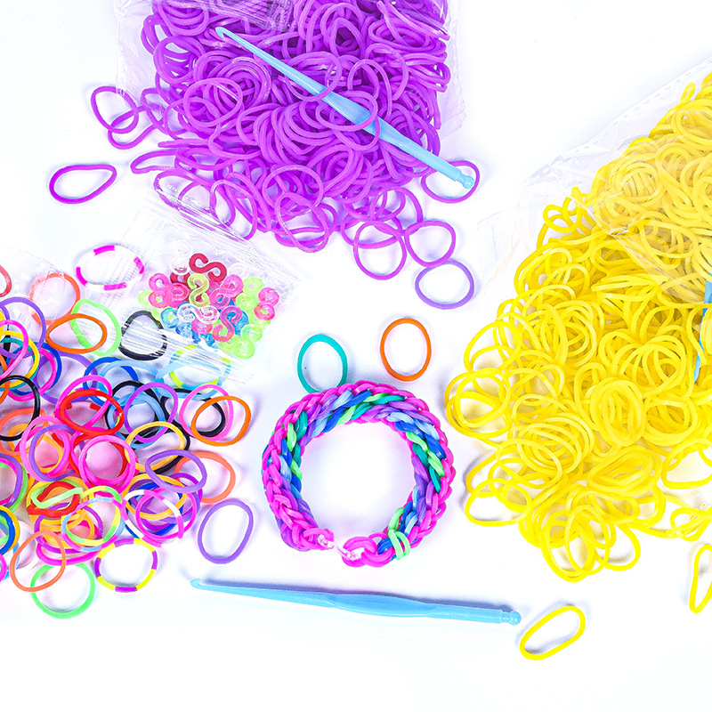 600 elástico cores diferentes borracha tear bandas pulseira crianças caseira pulseiras diy para tear pulseira de pulso para mulher