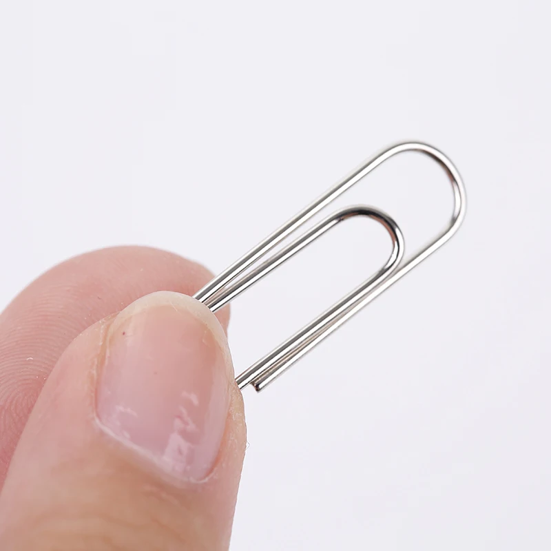 200pcs/box Paper Clips Durable and Rustproof Metal Paperclips for Home School Office Document Organizing Supplies