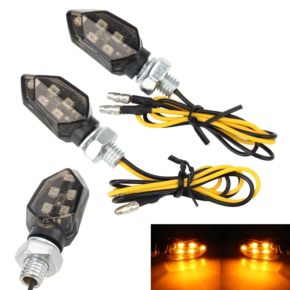 1 para super jasnych kierunkowskazów LED, 2 szt. uniwersalnych mini kierunkowskazów LED do motocykli, lampy motocyklowe, bursztynowe migacze LED.