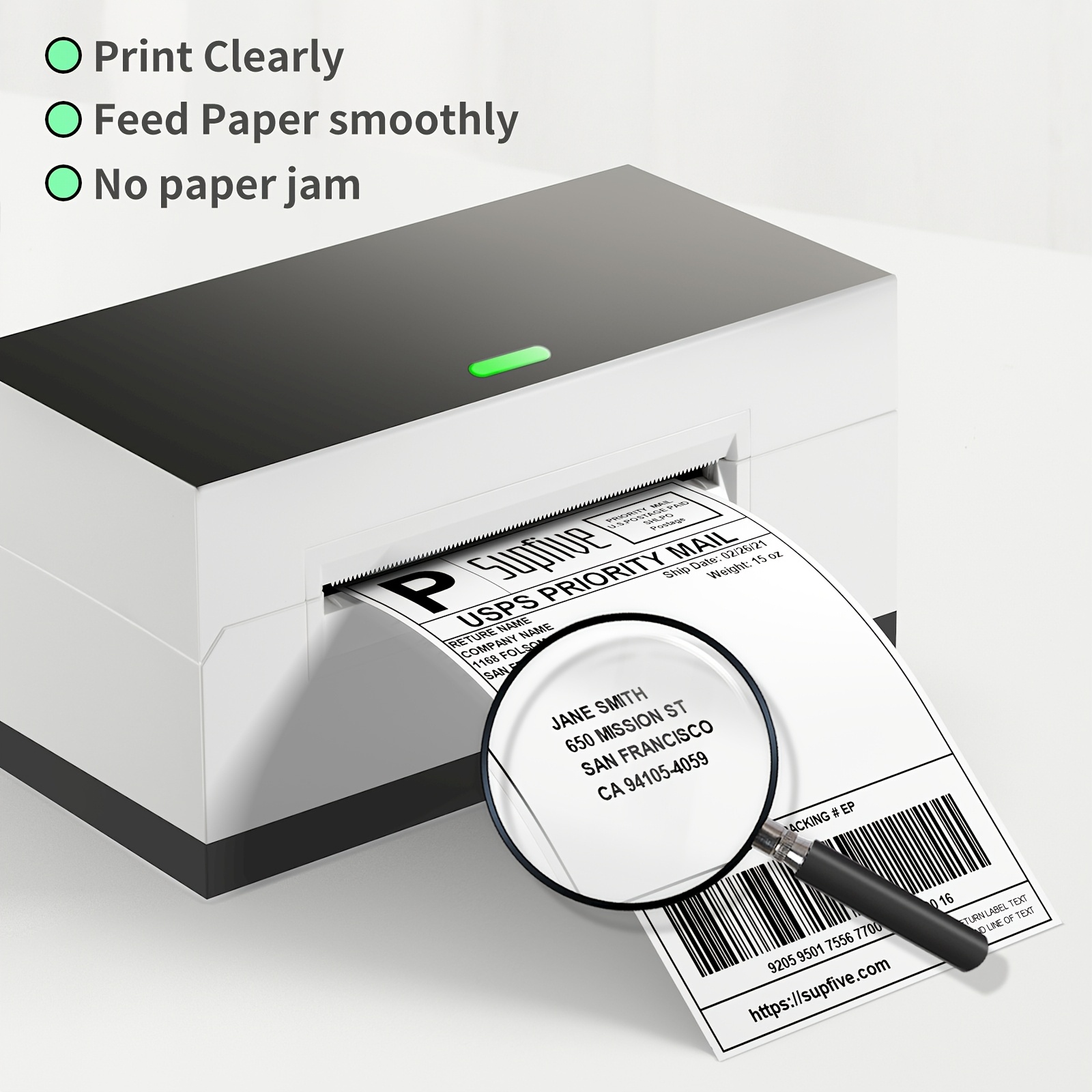 500/1000 Sheets Of 4''x6'' Thermal Label Paper, White Shipping Labels, For Thermal Label Printers, Logistics Labels 100x150mm