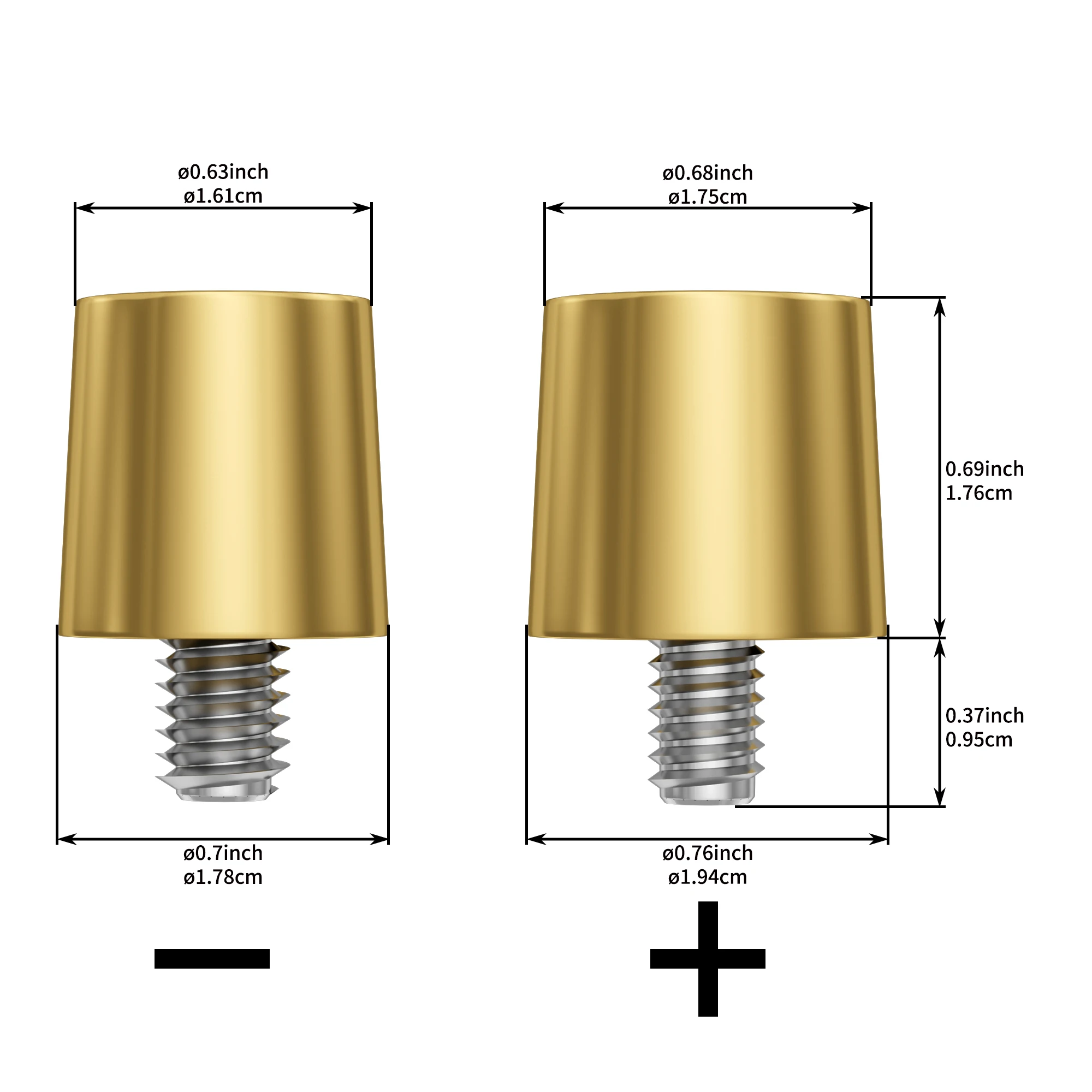 1 Paar M8 Messing Batteriepol-Adapter M8 Batterieklemmenanschluss Messing positive oder negative Batteriekabelklemmen für Auto