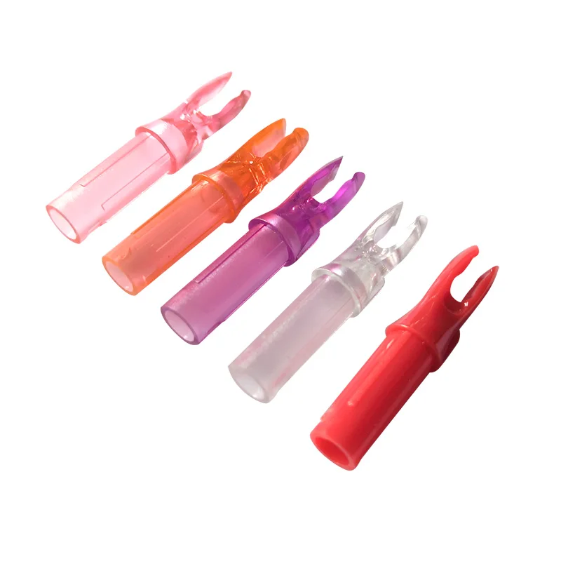 50 Uds flecha de tiro con arco Nock para ID 6,2mm OD 7,6mm eje de flecha de fibra de vidrio de carbono cola de flecha accesorios de tiro de caza