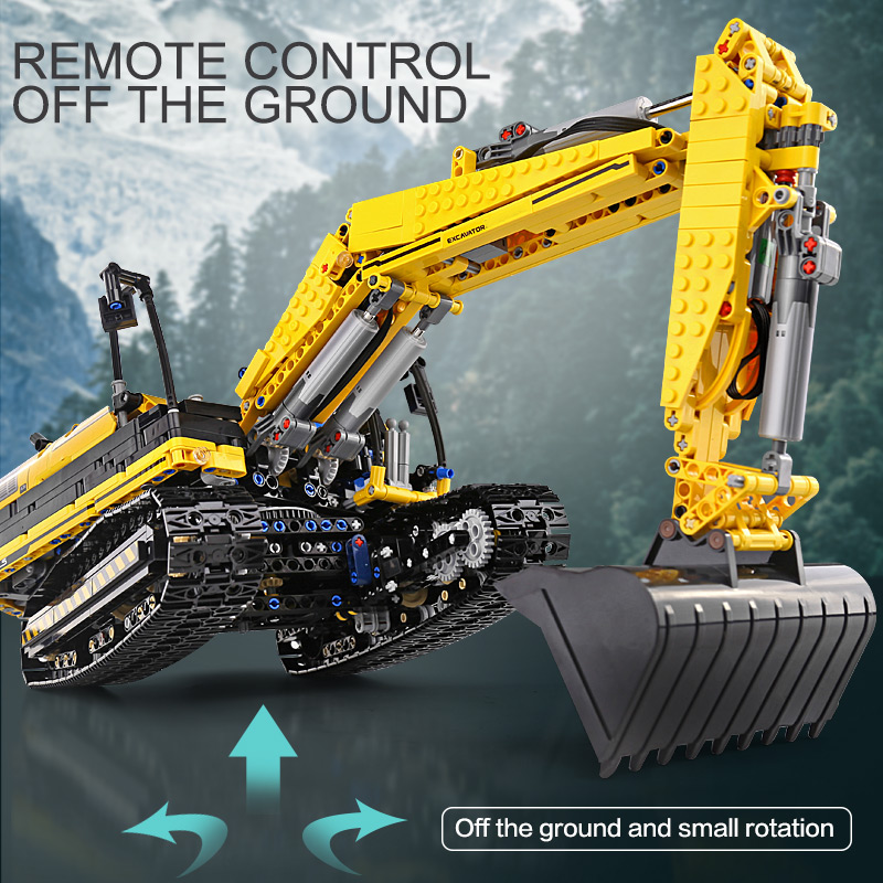 MOLD KING 13112 Technisches Autospielzeug Das MOC-2513 APP&RC Motorisiertes Baggermodell Bausteine Ziegel Kinder Weihnachtsgeschenk