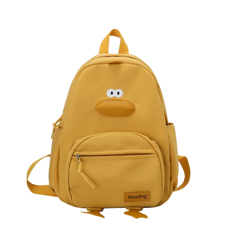 Kindergarten School Bag Cartoon Cute Duckling Burden Reduction Backpack Boys and Girls Campus Canvas Backpack