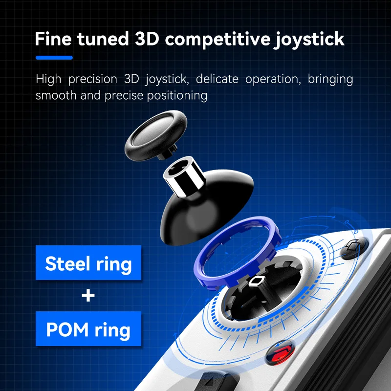 Controlador de juego telescópico BSP D11, mando de teléfono móvil con luz RGB y giroscopio Turbo/6 ejes/vibración para Android iOS PS4 Switch IP