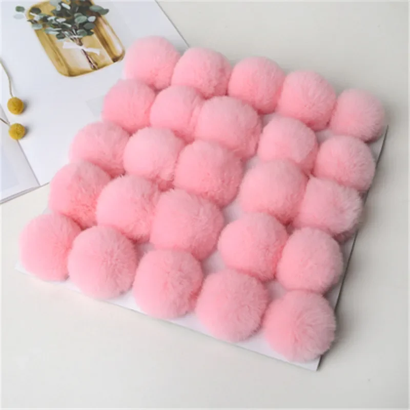 Pompom 6Cm 8Cm Lông Tơ Lông Bóng Mềm Pompon DIY Pompons Cho Móc Khóa May Trên Khăn Mũ Giày Trang Phục thủ Công Tiếp Liệu