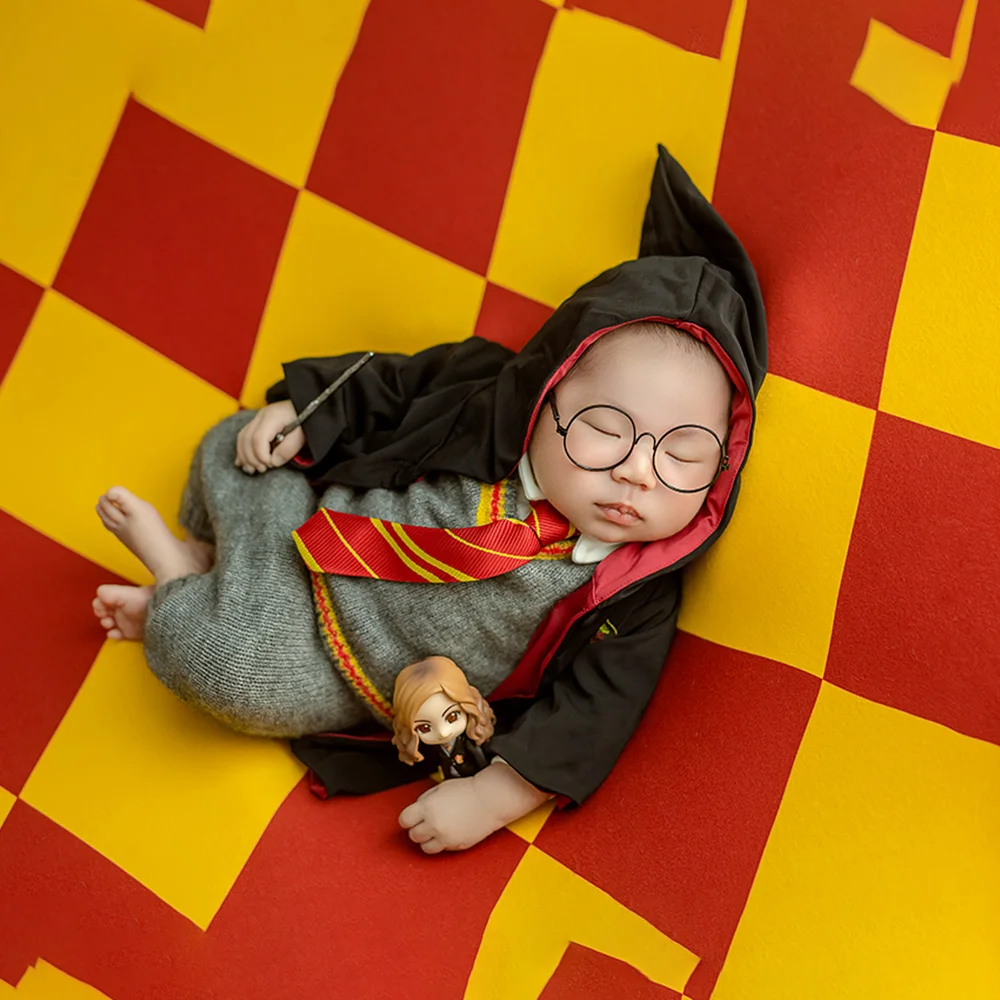 0-1 ヶ月の赤ちゃんハリーポッター魔法の服新生児写真撮影衣装セット写真小道具スタジオ赤ちゃん写真撮影コスプレ衣装