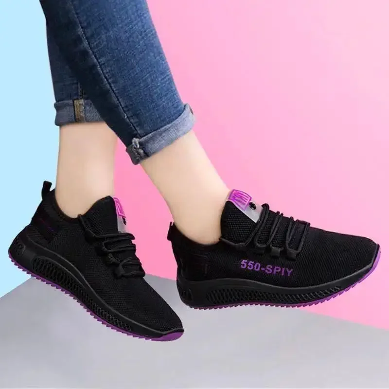 Tenis feminino 2025 venda quente tênis feminino para tênis ao ar livre malha de ar caminhada jogging formadores cesta chaussures femme
