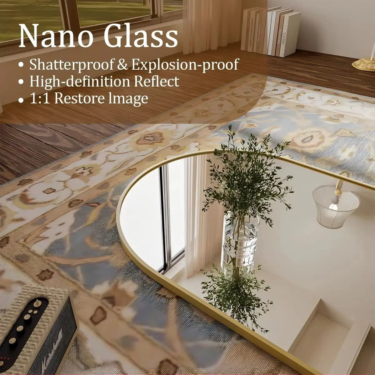 BEAUTYPEAK Arched Full Length Mirror, 71"x26" Full Body Floor Mirror Standing Hanging or Leaning Wall, Full Body Mirror Standing