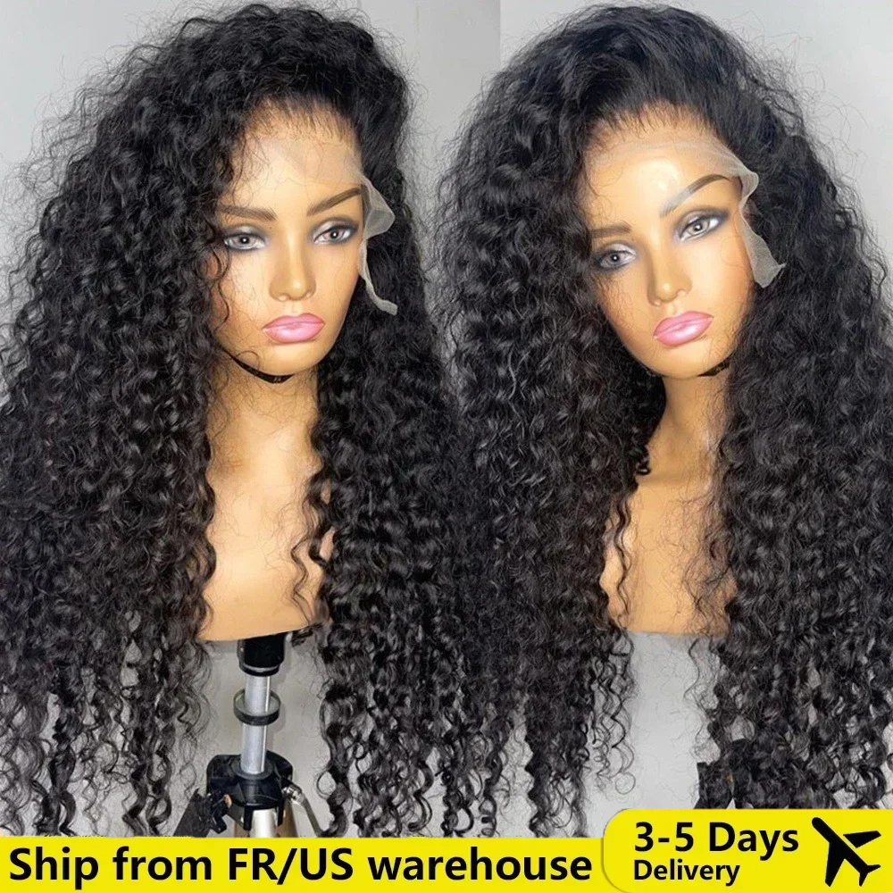 Парик с глубокими волнами, вьющиеся человеческие волосы, парики с фронтальной частью 13x6, парик с кружевной передней частью, предварительно выщипанный парик с застежкой на кружево 4x4, парик с глубокими волнами, фронтальный парик 13x4