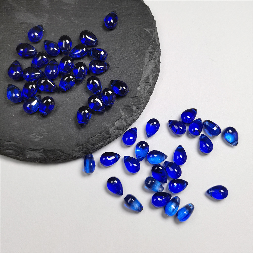 30Pcs Gradient Color 6x9mm  Water Drop Shape Beads Czech Glass Beads For Jewelry Making DIY Handmade Hairpin Craft Accessories