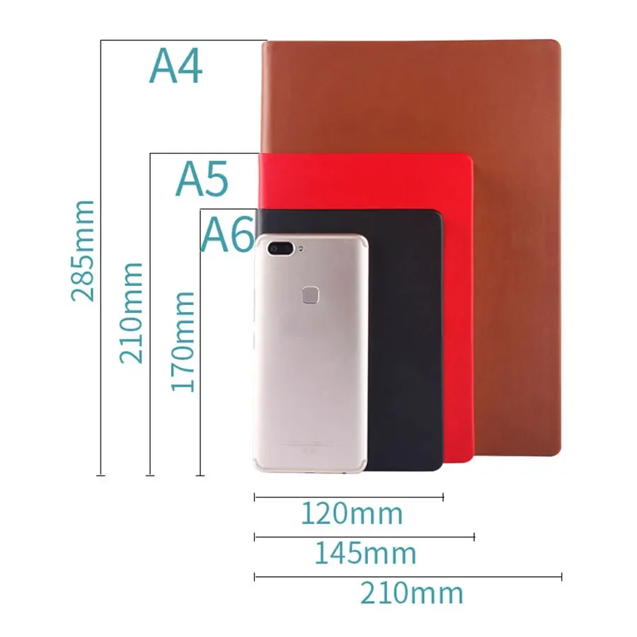Super Thick Notebooks Agenda Planner 660 pages Blank inner PU Leather Soft Cover Sketchbook Journal Diary notebook Stationery