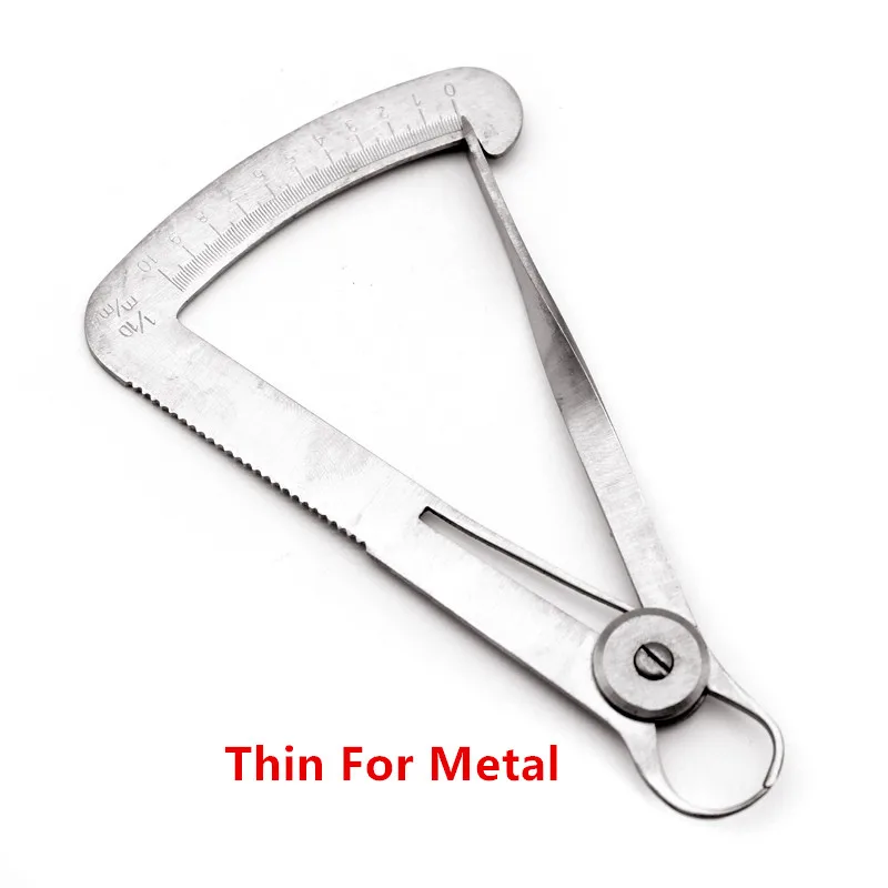 1pc Dental Gauge Sattel Zahnarzt Edelstahl Wachs Dicke Messung Lineal Zahnmedizin Labor Werkzeuge Für Metall/Wachs Autoklavierbar
