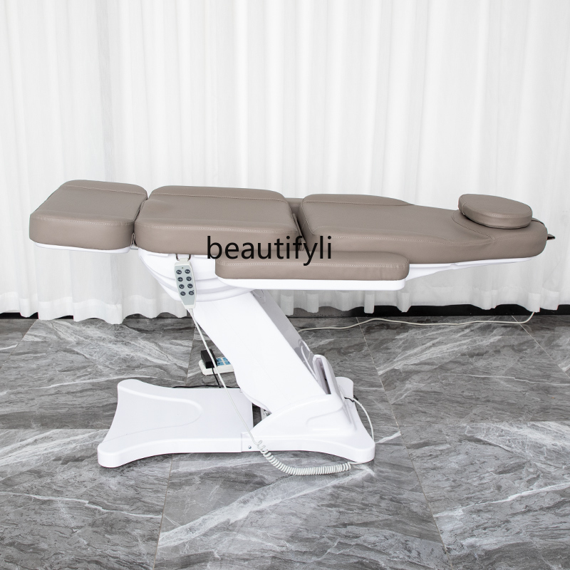 Cama Facial eléctrica de microacabado, sofá de tatuaje de plástico ajustable, examen ginecológico médico de belleza