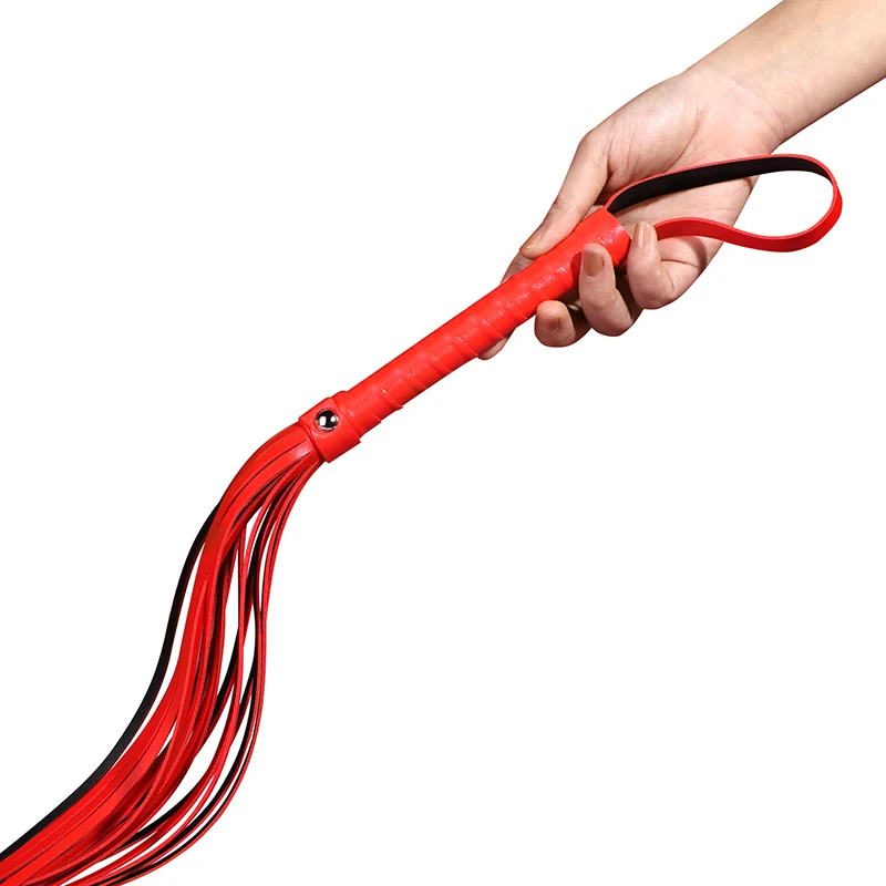 คุณภาพสูง Pu หนัง Pimp Whip Racing Riding Crop Party Flogger มือ Cuffs Queen สีสันแส้ขี่ม้า