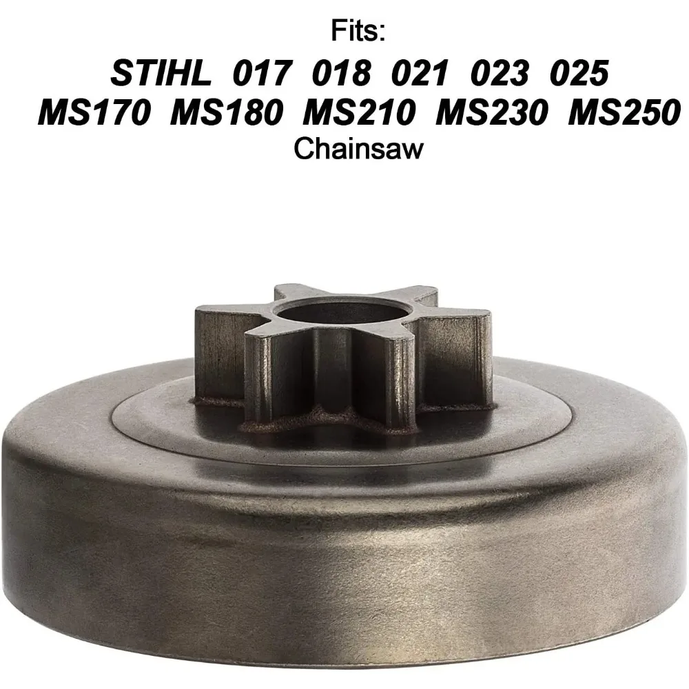 3/8 Pitch 6T Clutch Drum Sprocket Washer E-Clip Kit For STIHL 017 018 021 023 025 MS170 MS180 MS210 MS230 MS250 Chainsaw