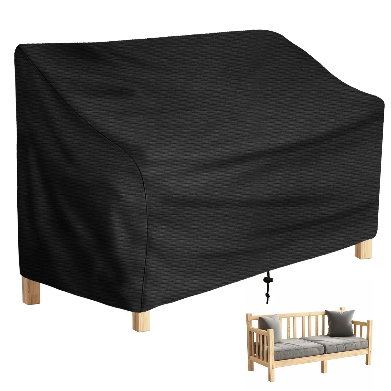 1pc capa de cadeira de pátio à prova dwaterproof água móveis de jardim ao ar livre proteger universal lounge capa de assento profundo fácil-encaixe resistente a uv