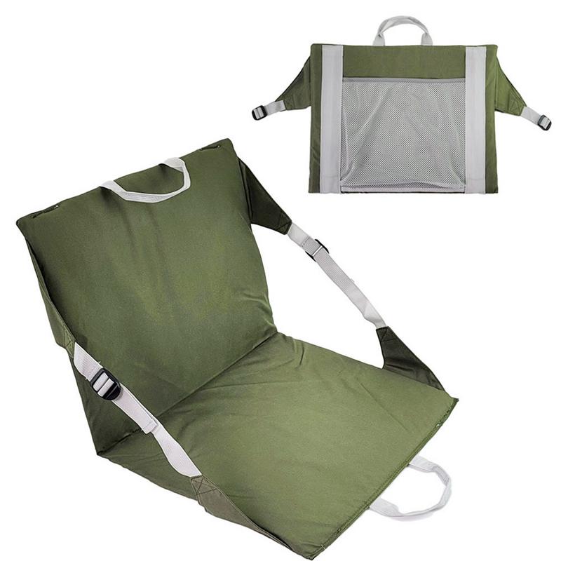 Asiento blanqueador con respaldo, silla ajustable multiusos, cojín portátil, muebles de Camping para senderismo, Picnic, vacaciones en la playa