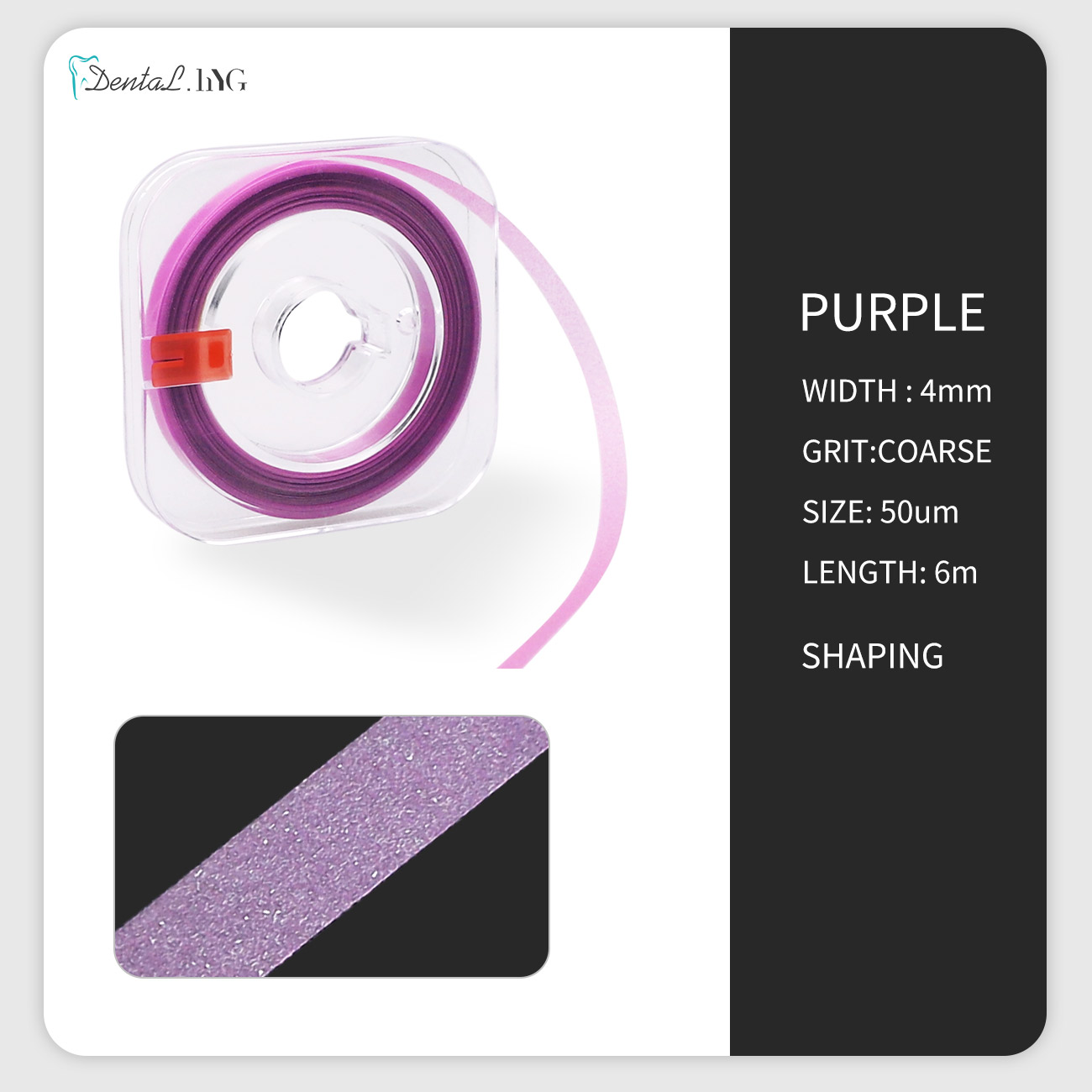 Material de resina do rolo da tira de polimento dental 6m * 4mm dentes moagem lixar moldar material do dentista