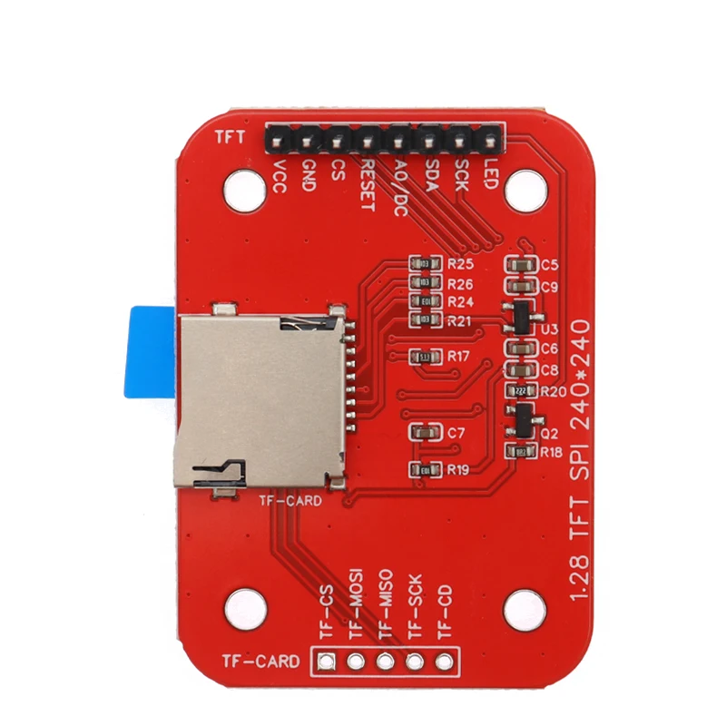 Pantalla TFT, módulo de pantalla LCD TFT de 1,28 pulgadas, controlador redondo RGB 240*240 GC9A01, interfaz SPI de 4 cables, PCB 240x240 para Arduino