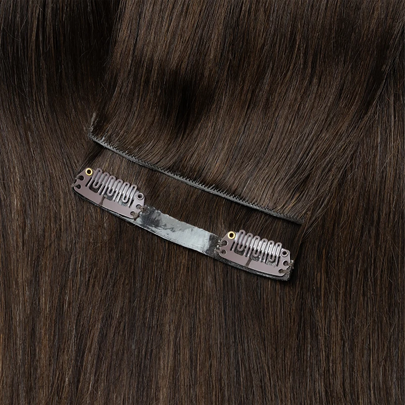 Grampo grosso invisível do plutônio em extensões do cabelo humano grampo sem emenda da fita da trama do plutônio no cabelo para o cabelo cru grosso 7 pces 12-24 polegada 100g-120g