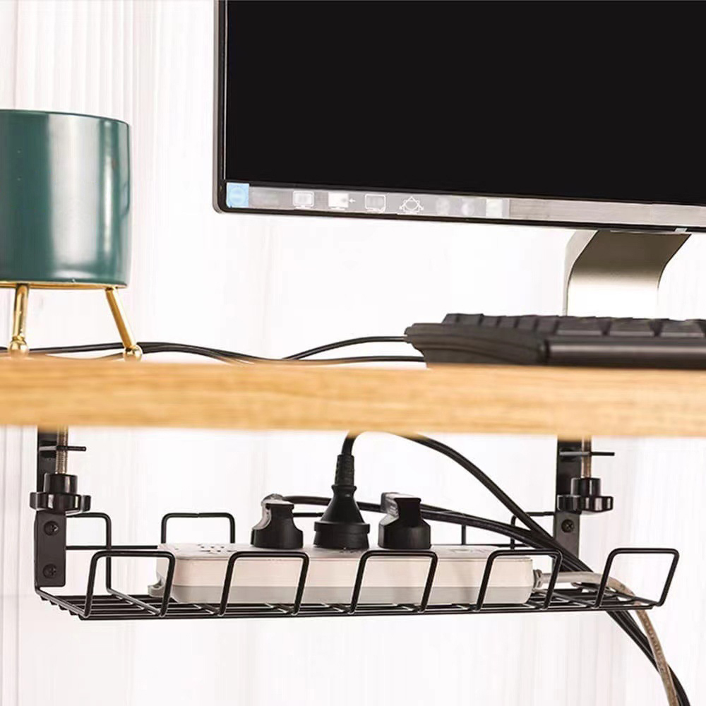 Diy Storage Rack Office Desk Storage Rack Workstation Storage Artifact Table Bottom Table Edge Cabinet Hanging No Drilling Desk