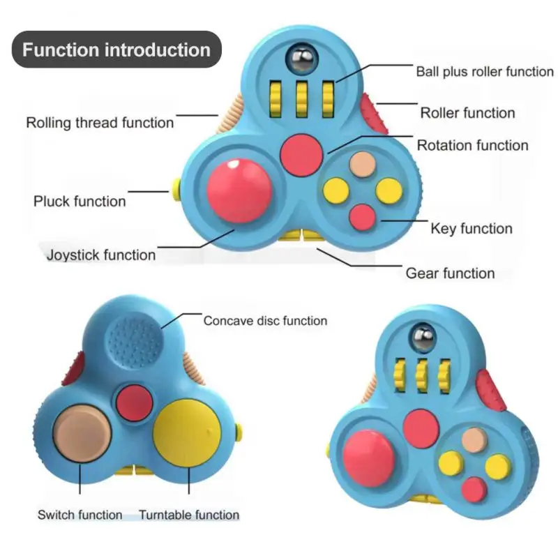 Fidget Pad 10 ใน 1 Fidget ของเล่น Antistress Fidget Pack Superior Spinner Fidget ของเล่น Hand Busy Pad ผ่อนคลายความวิตกกังวลของเล่นออทิสติก ADHD
