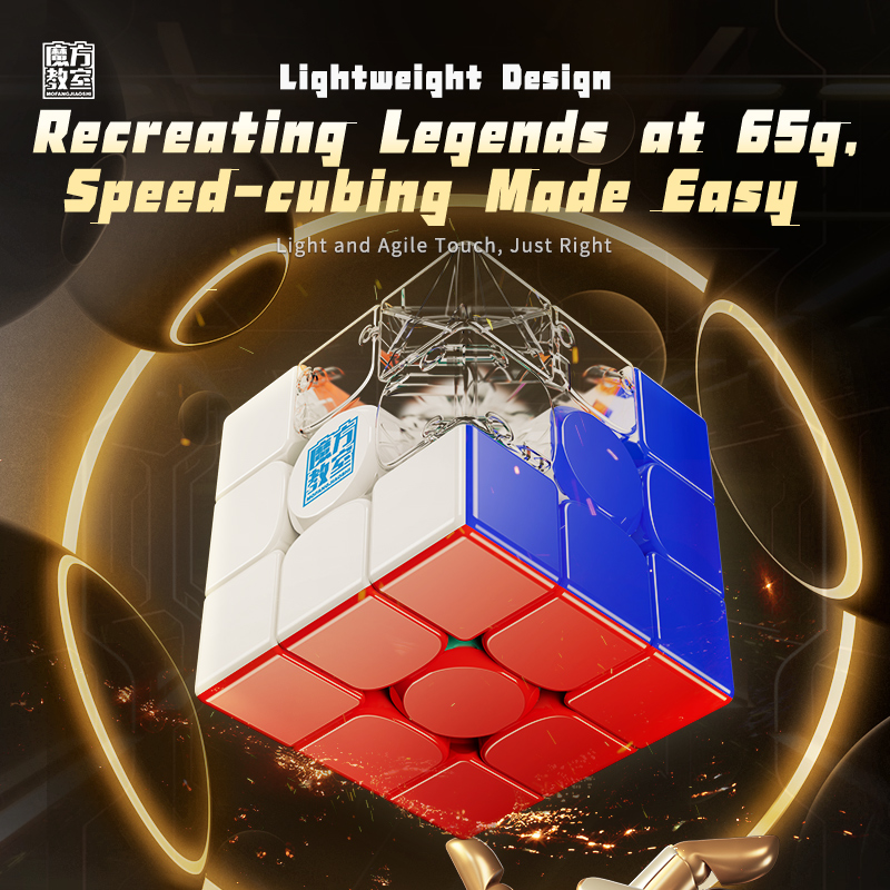 MoYu RS3M V5 3x3 รุ่นปรับคู่ความเร็วหุ่นยนต์ Cube Magic Puzzle Cube ไม่มีสติ๊กเกอร์ MagLev Ball-Core Magic Cloth Version