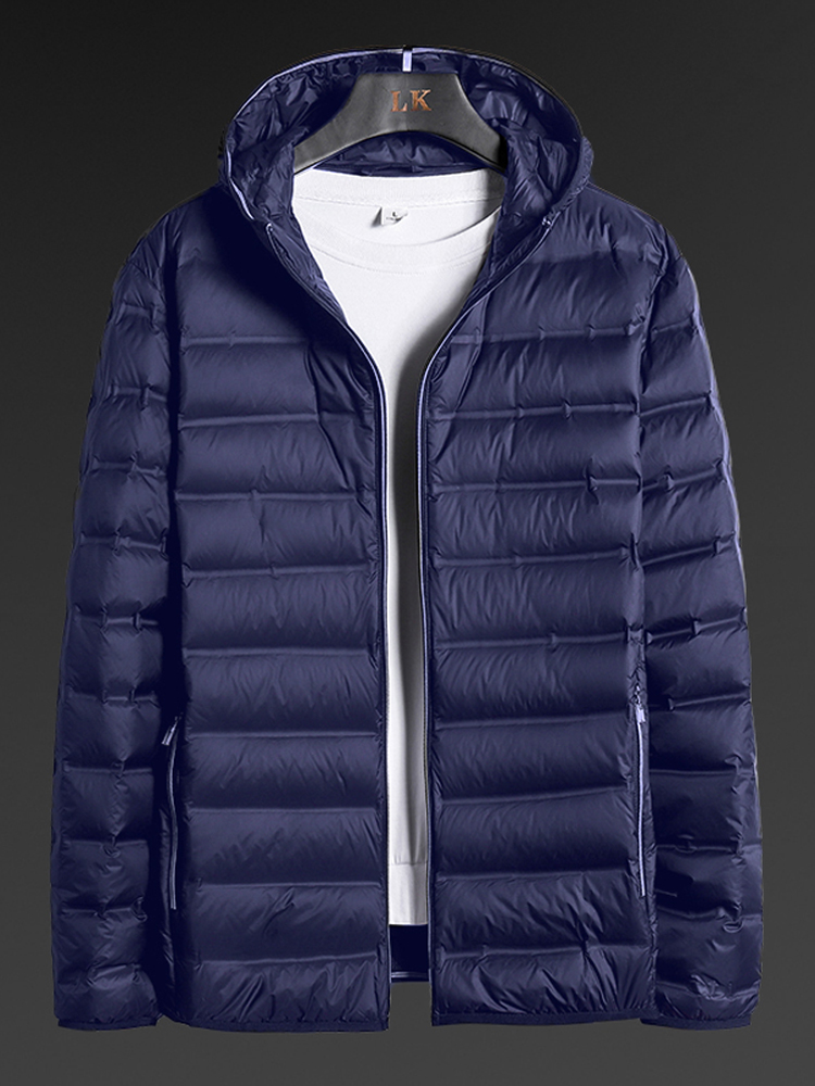 男性用の超軽量フード付きジャケット,冬用の特大ウインドブレーカー,白いダックダウンパック,キルティング,暖かいコート,6xl,8xl,90%