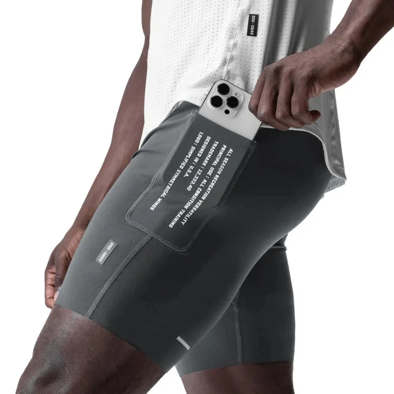 Verão dos homens de secagem rápida esportes basquete shorts de compressão elástica homem correndo ginásio fitness magro jogger calças curtas moletom