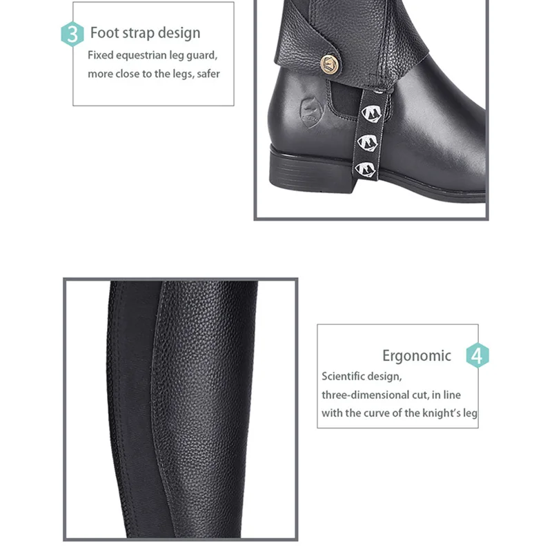 Reitsport-Beinschützer aus echtem Leder, Rindsleder, für Herren und Damen, Chaps, Ritterausrüstung, Schutzausrüstung, erhältlich in allen Jahreszeiten