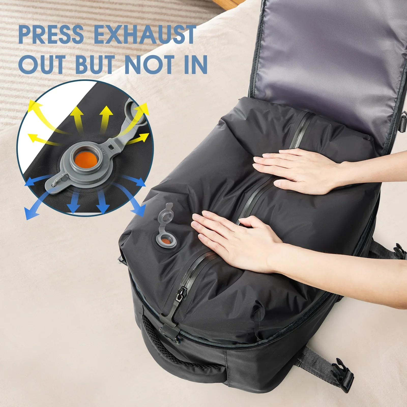 Zaino da donna per uomo, borsa da scuola, zaino sottovuoto, borsa da viaggio per uomo, zaino di grande capacità, zaino per laptop da lavoro espandibile