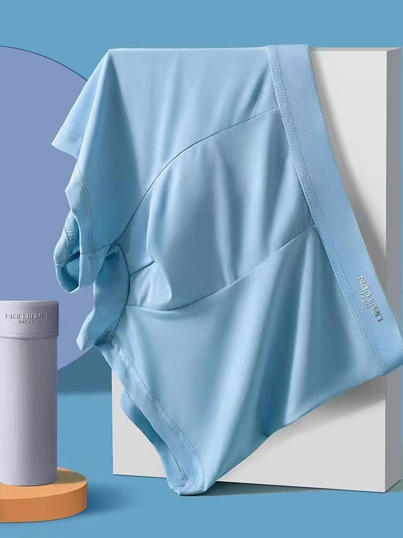 4 pçs boxer shorts roupa interior de seda gelo dos homens legal cuecas respirável sexy calcinha fina u convexo lingerie lotes por atacado L-6XL