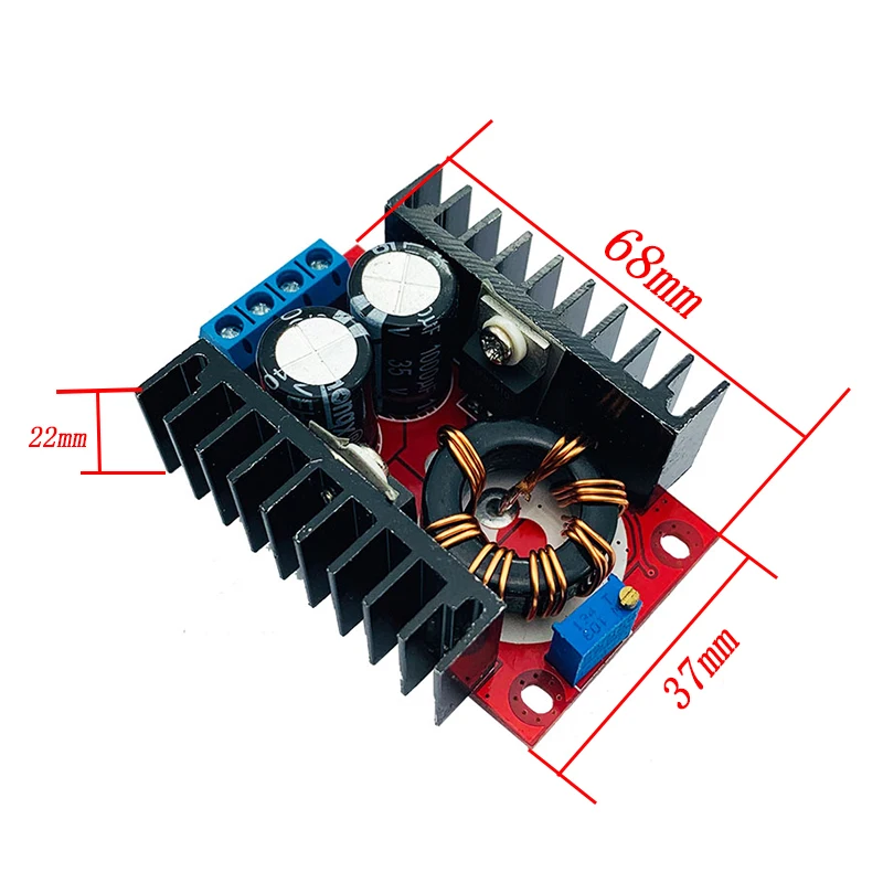 Conversor de impulso dc 9a 300w 150w, conversor buck step down, módulo de potência dc 0-100v 10a, voltímetro digital, amperímetro, display duplo