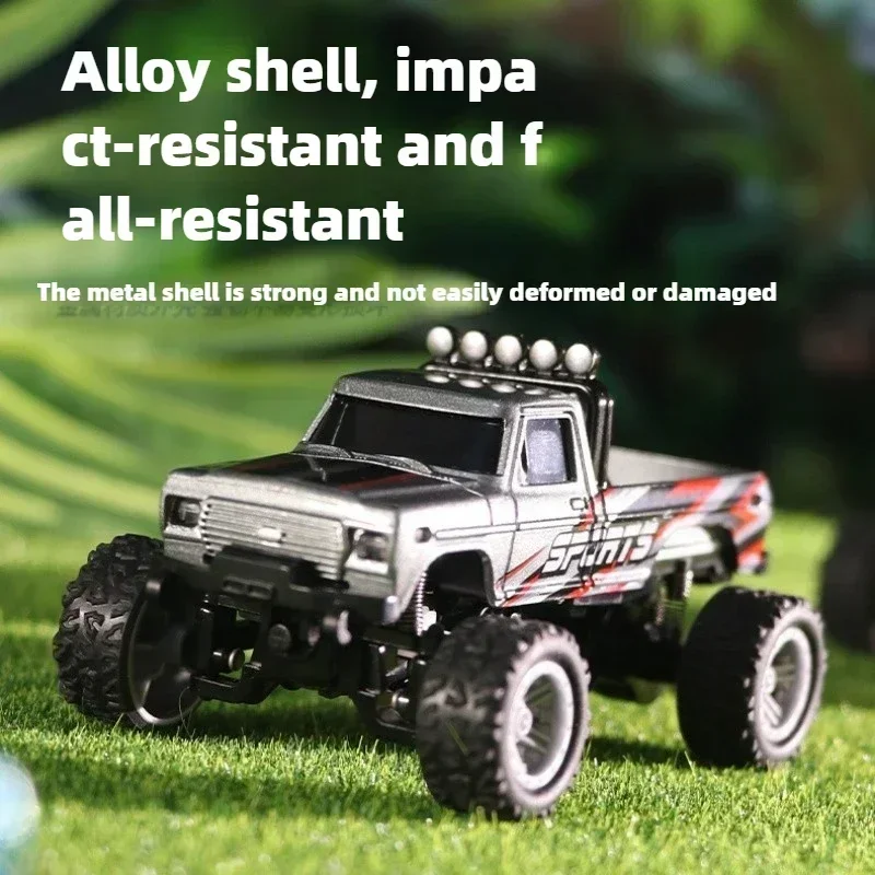 RC Bigfoot 1/64 vitesses Mini voiture d'escalade tout-terrain alliage apparence fraîche lumière Absorption des chocs jouet pour enfants cadeau