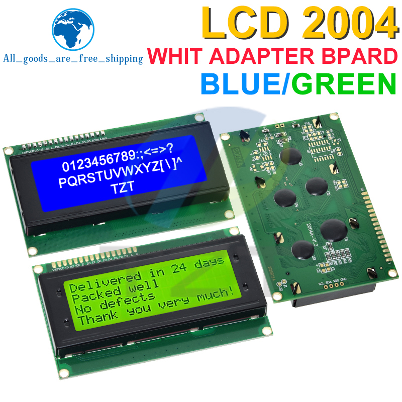 LCD2004 + I2C 2004 20X4 2004A Xanh Dương/Xanh Màn Hình HD44780 Nhân Vật LCD/W ĐỔI IIC/I2C giao Tiếp Nối Tiếp Adapter Mô Đun Cho Arduino