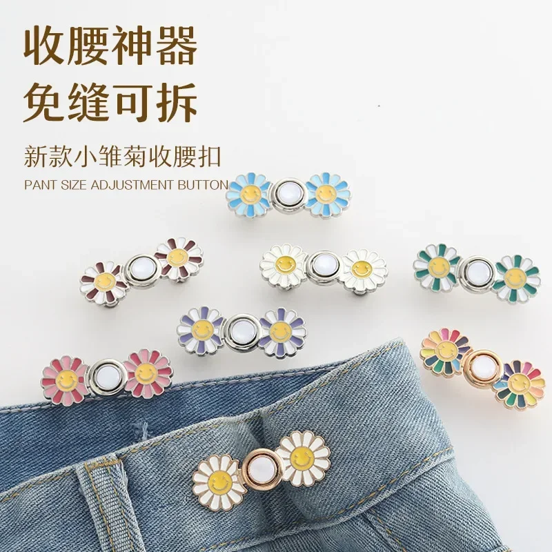 1 Pc Jeans Schnalle Taille Schließen Straffen Taille Knopf Abnehmbare Metall Pins Einstellbare Taille Clip Ornament Knopf Gürtel Schnalle