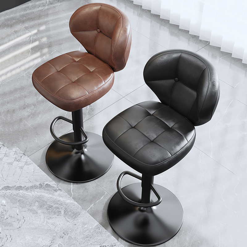 Square Home Cashier Bar Stool Counter Stool Gold Leg Bar Stool Ultralight Contemporary chaise de restaurant Bar Counter Set