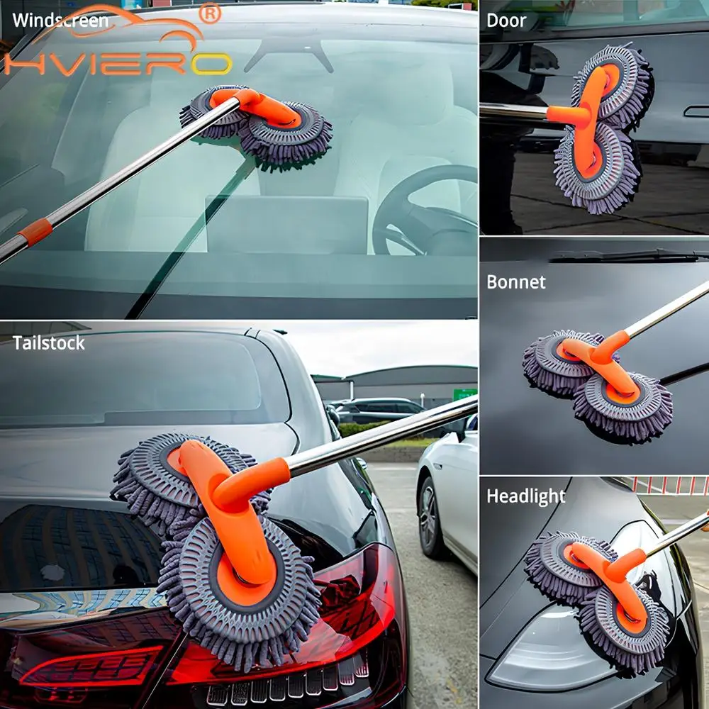 1X รถทําความสะอาดอเนกประสงค์ชุดแปรงไมโครไฟเบอร์ Mop ฟองน้ําเช็ดอัตโนมัติเครื่องมือบ้าน Universal อุปกรณ์ทําความสะอาดสีเหลืองสีเทา