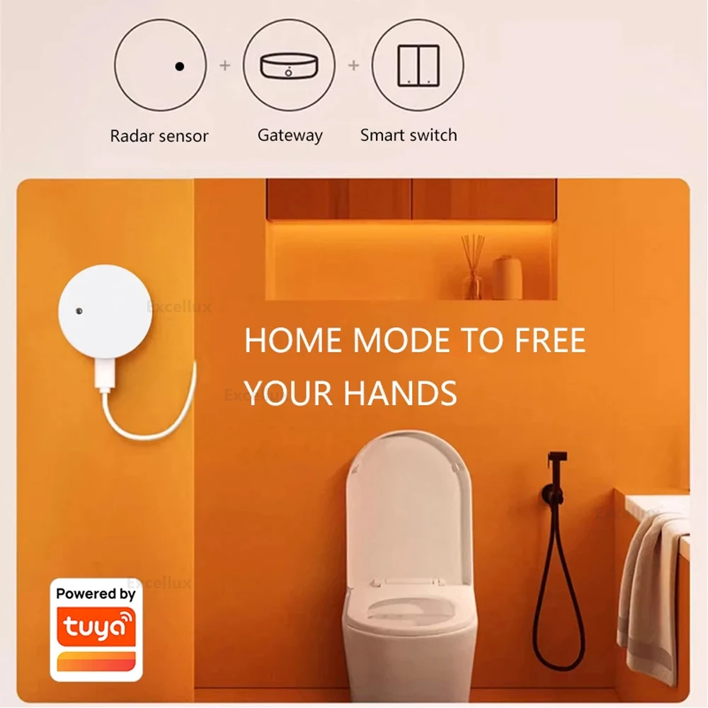 Detector de presencia humana Tuya WiFi Zigbee, detección de luminancia/distancia, Sensor de movimiento de Radar Mmwave, automatización del hogar Tuya Smart Life