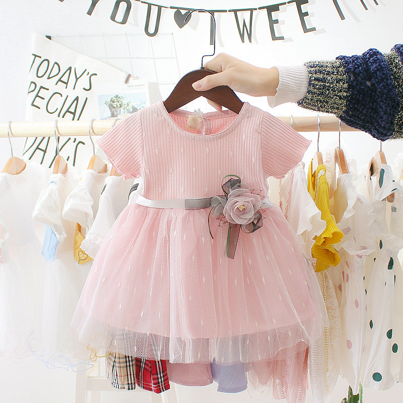Opruiming_Toddler Meisje Tutu Jurk Zomer Mode Korte Mouw Prinses Jurk Leuke Bloemenmeisje Trouwjurk_Continue updates
