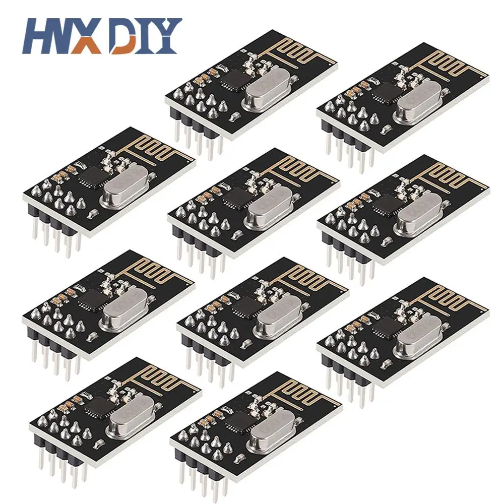 1-10 Uds NRF24L01 2,4 GHz 2Mbit/s transmisión de datos inalámbrica placa de módulo transceptor RF 1,9-3,6 V para Arduino DIY