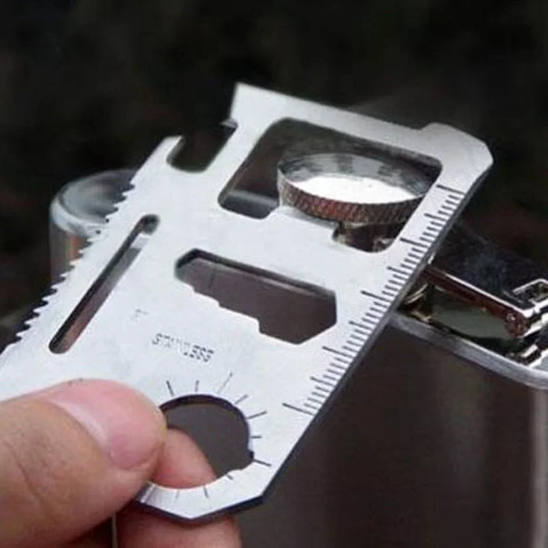 11 Trong 1 Outdorr Đa Năng Bỏ Túi Dụng Cụ Cắm Trại Đi Bộ Đường Dài Săn Bắn EDC Dụng Cụ Sinh Tồn Dao Bằng Thép Không Gỉ Dụng Cụ Mở Cứu Sinh Thẻ