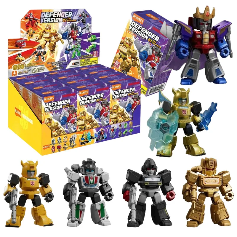 Original BLOKEES Defender Versão 1-4 Transformador Blocos de Construção Brinquedos 5.5cm Mini CORONATION Starscream Bumblebee Action Figure