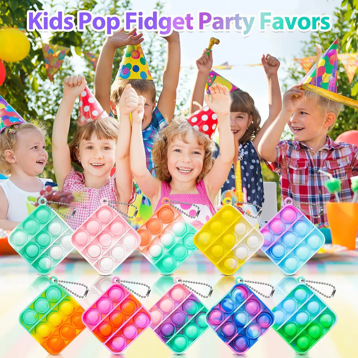 30 Stuks Mini Pop Sleutelhanger It Fidget Speelgoedtas Kinderen Klaslokaal Prijzen Carnaval Verjaardagscadeau Tas Proppen Jaar-Einde Student Geschenken