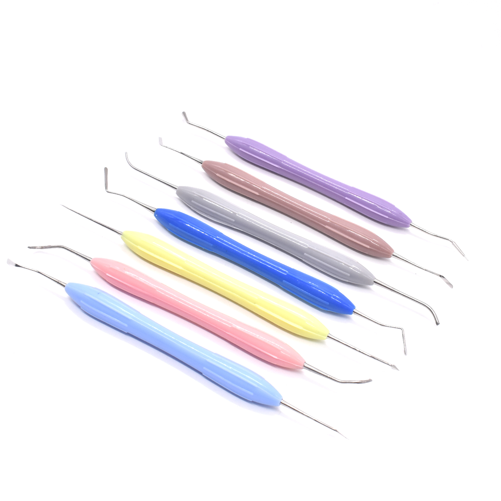 Espátula de enchimento de resina composta dentária de cabeça dupla, restauração estética, instrumento de restauração de enchimento de resina, ferramentas para dentista