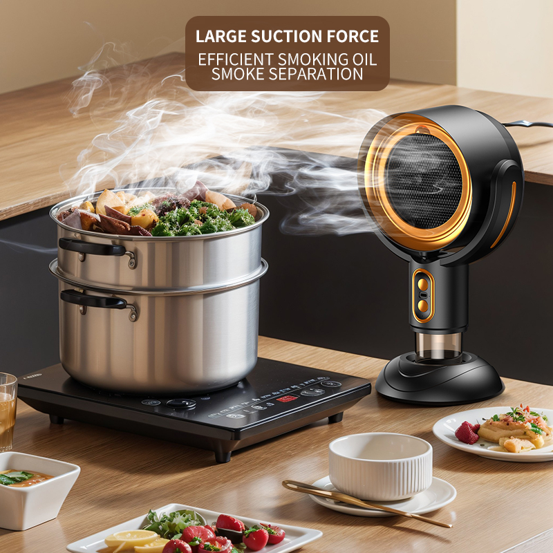 Portátil mini exaustor de mesa exaustor sucção poderosa bancada apartamento cozinha acampamento exaustor novo